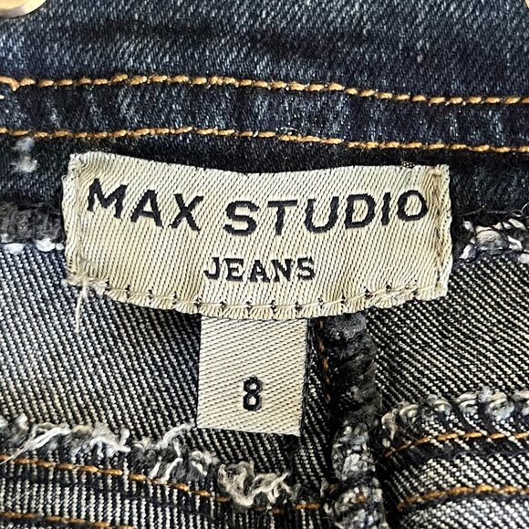 Max Studio Low Rise Bootcut Jeans with Silver Ringed Waist Women Size 8 / 30x32 - Picture 6 of 9
